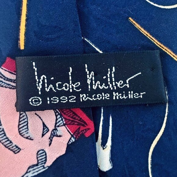 Vintage Nicole Miller 1992 Tie Novelty Graphic Print Teeth Dentist Wide Funny - Picture 3 of 10